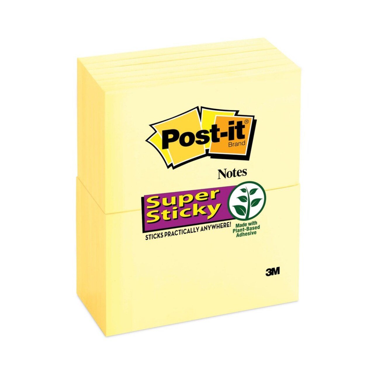 Post-it Notes Super Sticky 3 in. x 5 in. Pads - Canary Yellow (12/Pack)